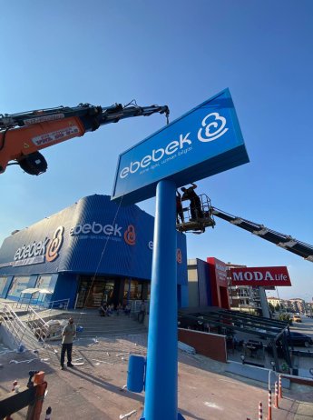 Denizli Vinç ile Tabela Taşıma ve Dikme Montaj